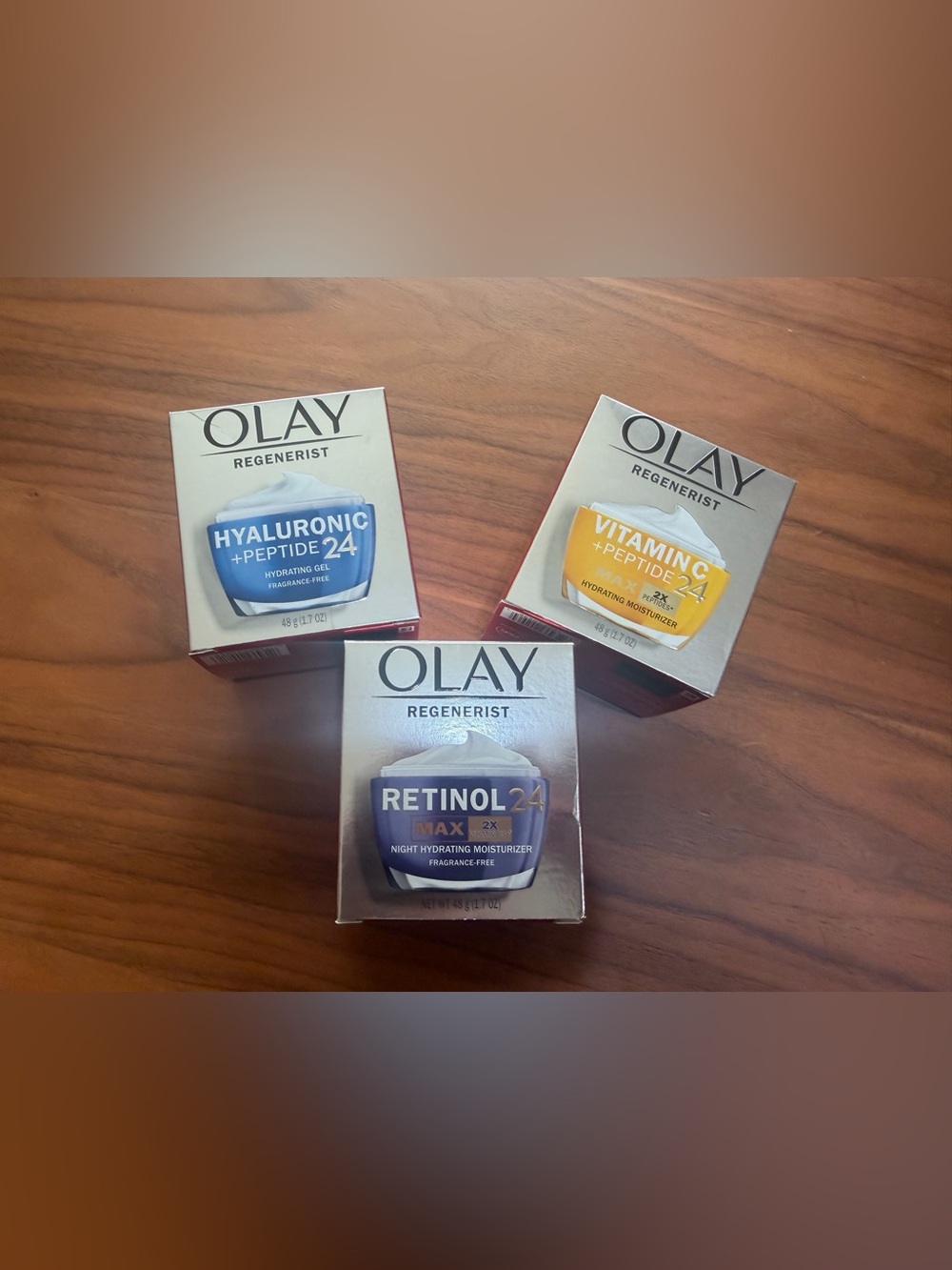 OLAY Regenerist Trio – Blue & Yellow Creams Visible
